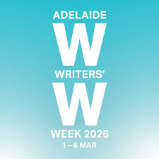 adelaide writers week (aww) logo in blue and white