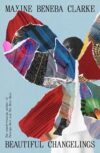 The book cover for Beautiful Changelings, which features a collage art butterfly against a blue background.