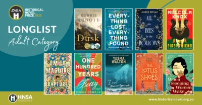 HNSA 2025 adult longlist – a grouping of covers