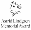 A sketch of a woman's profile under the text "Astrid Lindgren Memorial Award".
