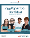 OutWoman initiative image featuring a composite photo of the panellists
