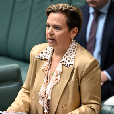 Photo of attorney-general Michelle Rowland speaking in parliament.