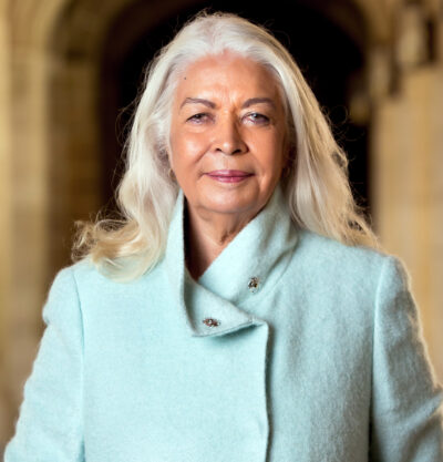 Photo of Marcia Langton in university quadrangle.